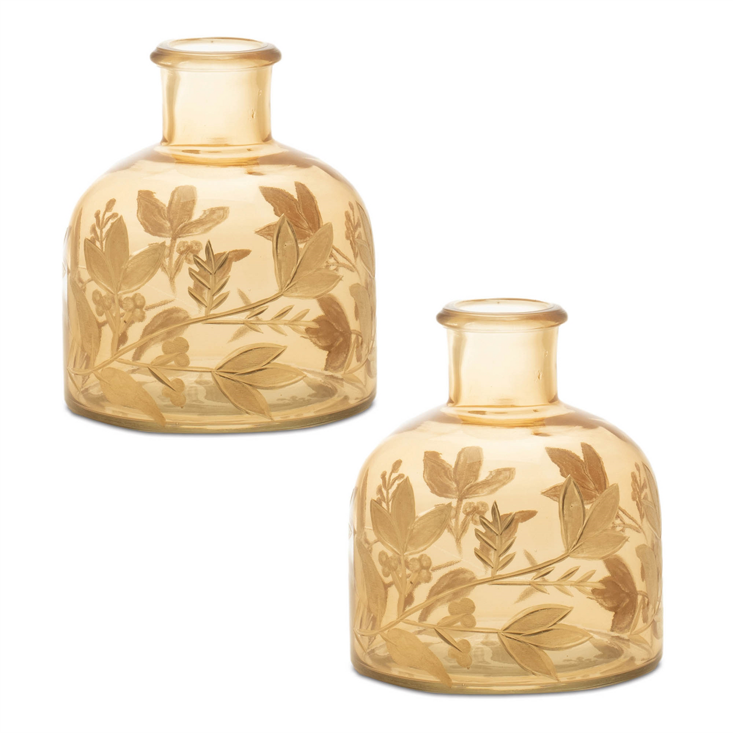 Vase (Set of 2) 5.5”H Glass