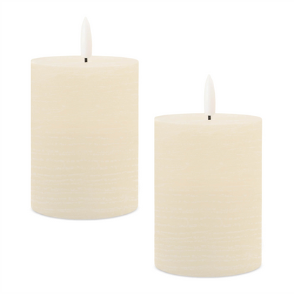 FIA Wick Ivory Pillar Candle (Set of 2)