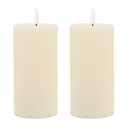 FIA Wick Ivory Pillar Candle (Set of 2)