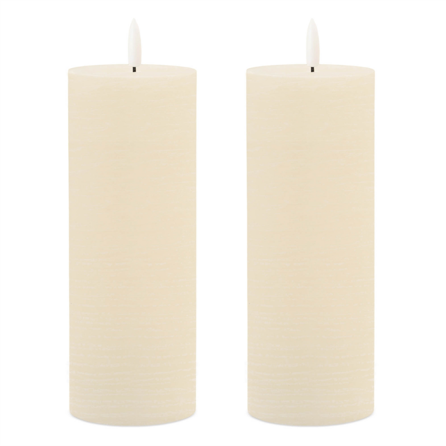 FIA Wick Ivory Pillar Candle (Set of 2)
