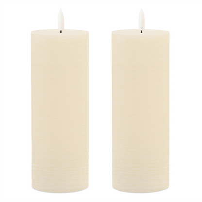 FIA Wick Ivory Pillar Candle (Set of 2)
