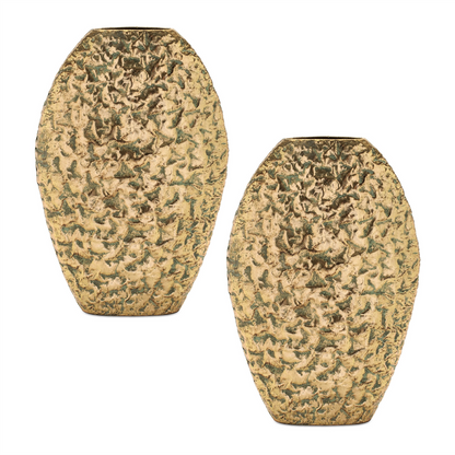 Vase (Set of 2) 14.25”H Metal