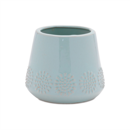 Ceramic Starburst Pattern Planter (Set of 2)