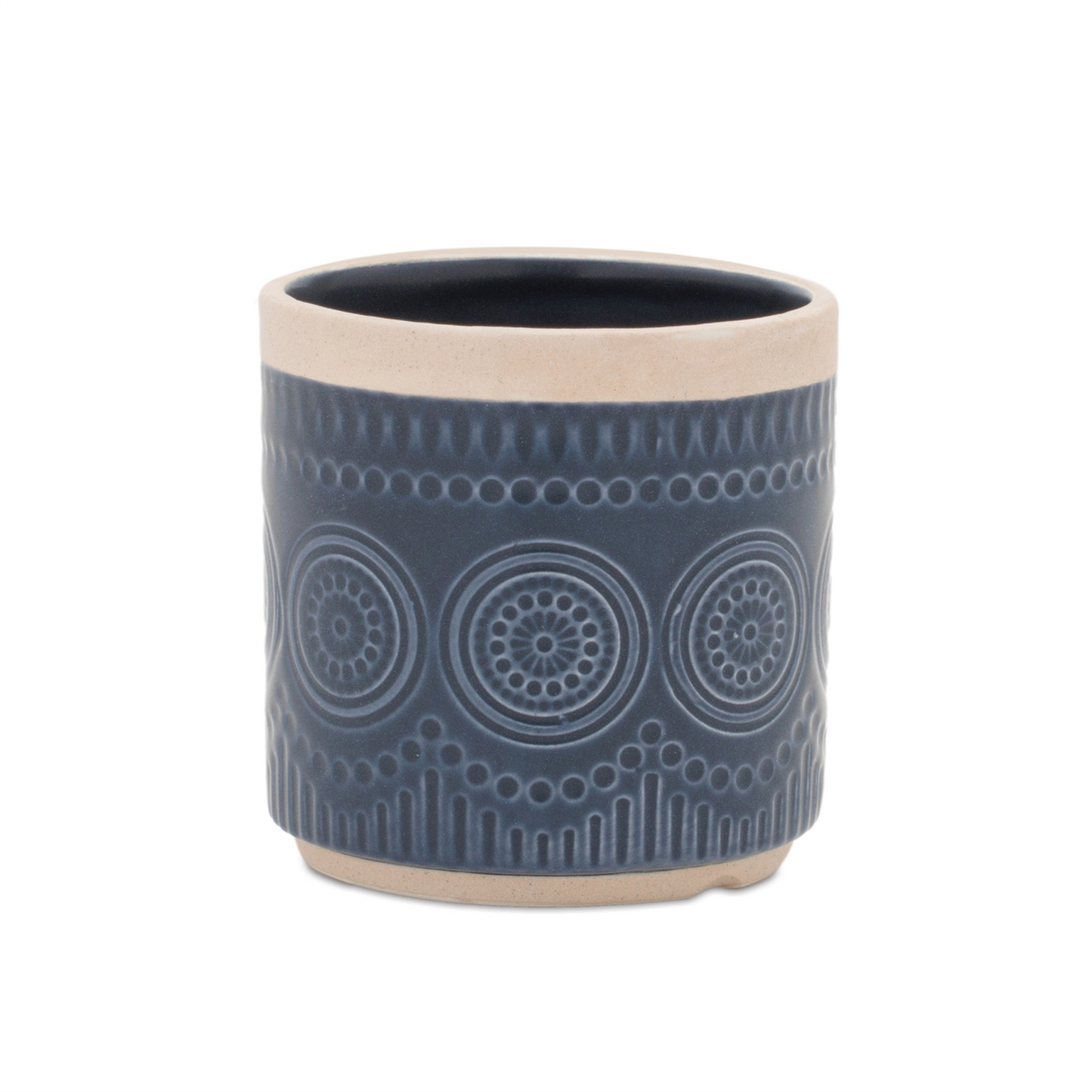 Ceramic Mandala Pattern Planter (Set of 2)