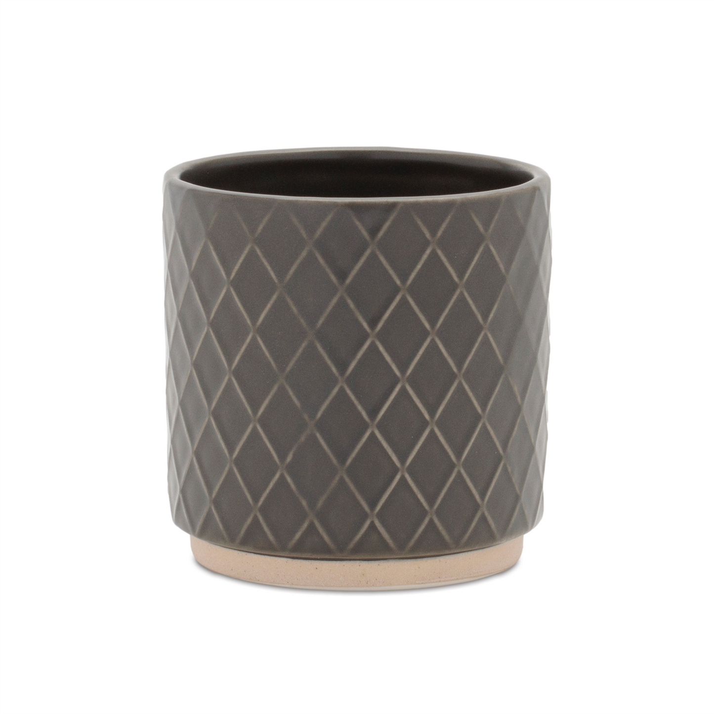 Ceramic Diamond Pattern Planter (Set of 2)