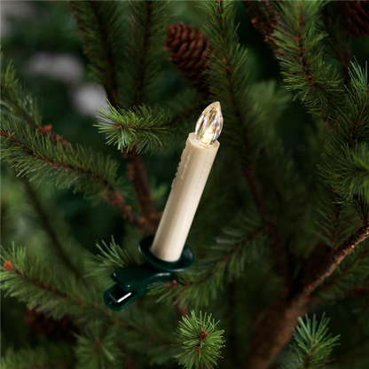 Tree Taper Candle (Set of 12) w/Remote 5.5"H Plastic