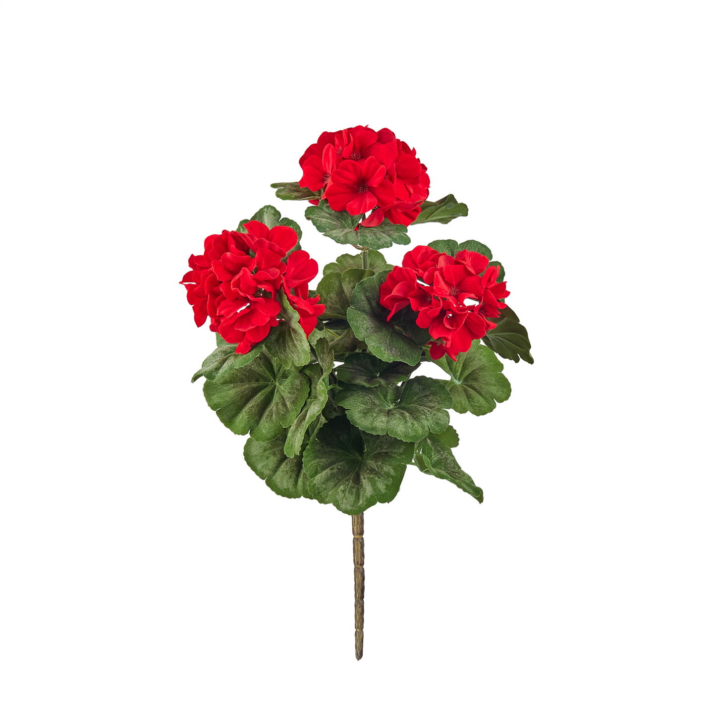 Red Geranium Floral Bush (Set of 2)