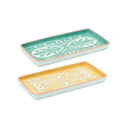 Ornamental Ceramic Tray (Set of 6)