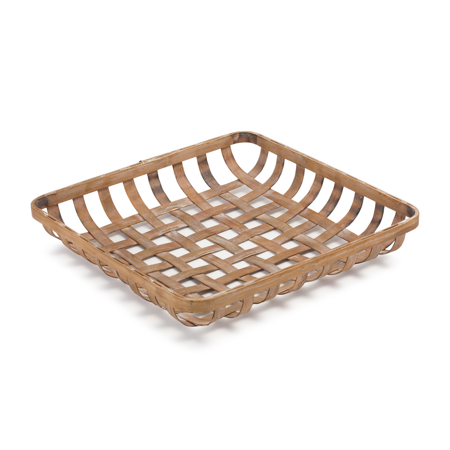 Square Bamboo Basket Tray (Set of 2)