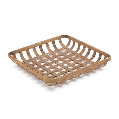 Square Bamboo Basket Tray (Set of 2)