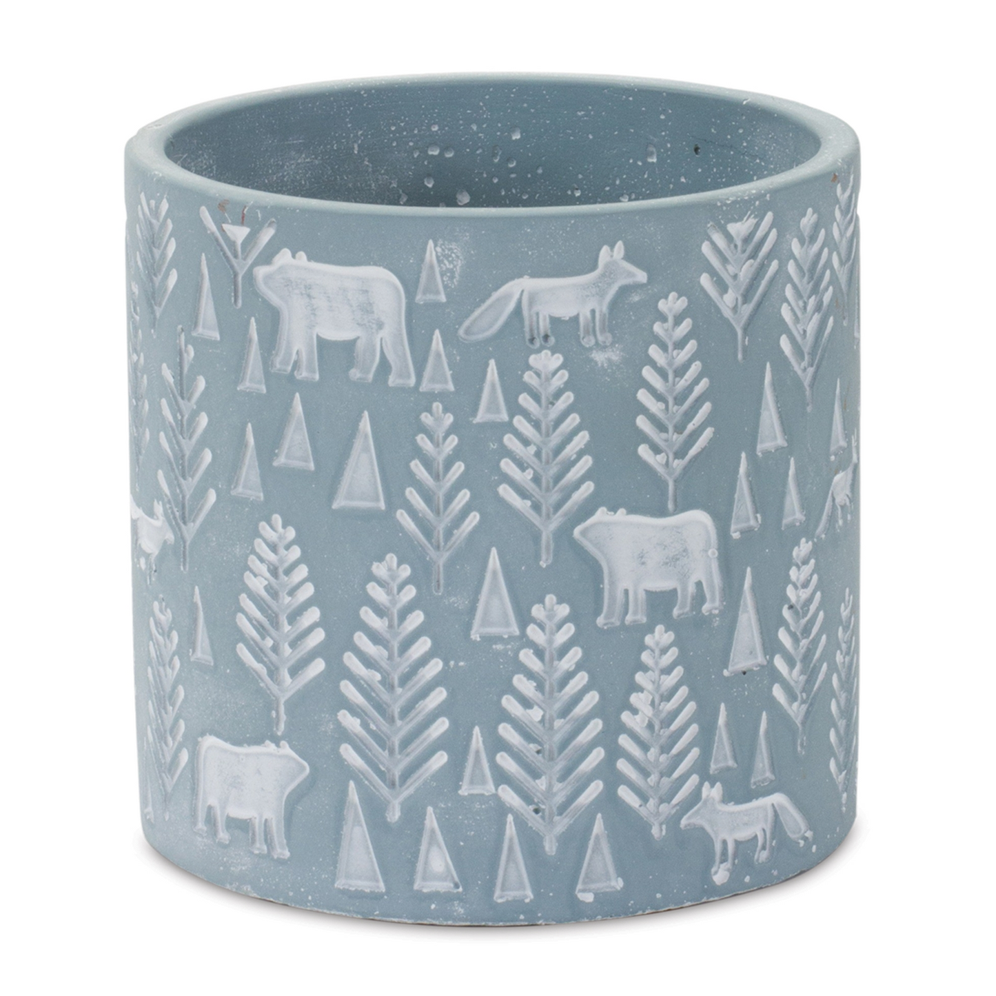 Woodland Winter Stone Planter (Set of 2)