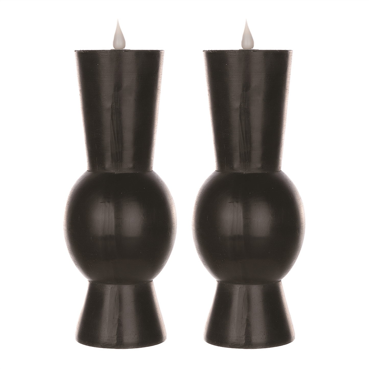 Simplux LED Designer Candle w/4 and 8 Hr Timer (Set of 2) 3.5" x 9.25"H Wax/Plastic (Requires 2 AA B
