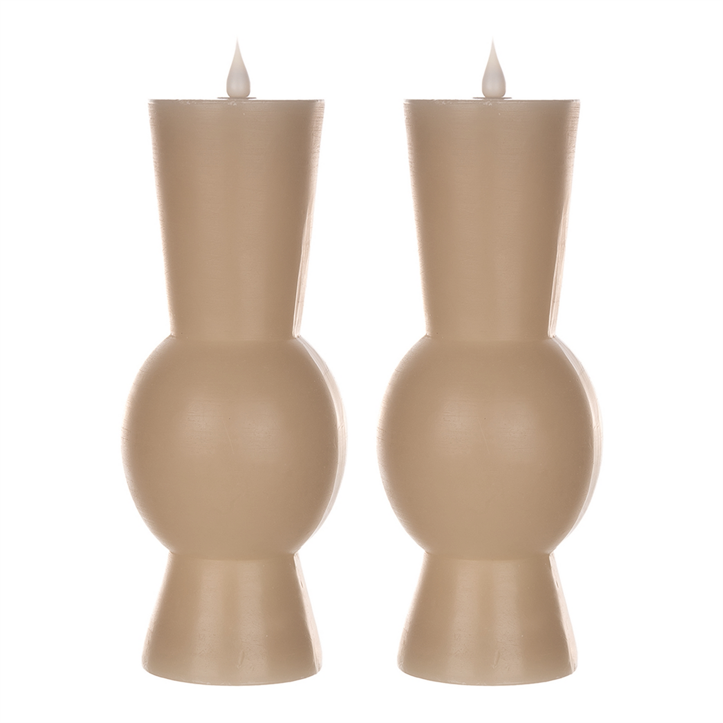 Simplux LED Designer Candle w/4 and 8 Hr Timer (Set of 2) 3.5" x 9.25"H Wax/Plastic (Requires 2 AA B
