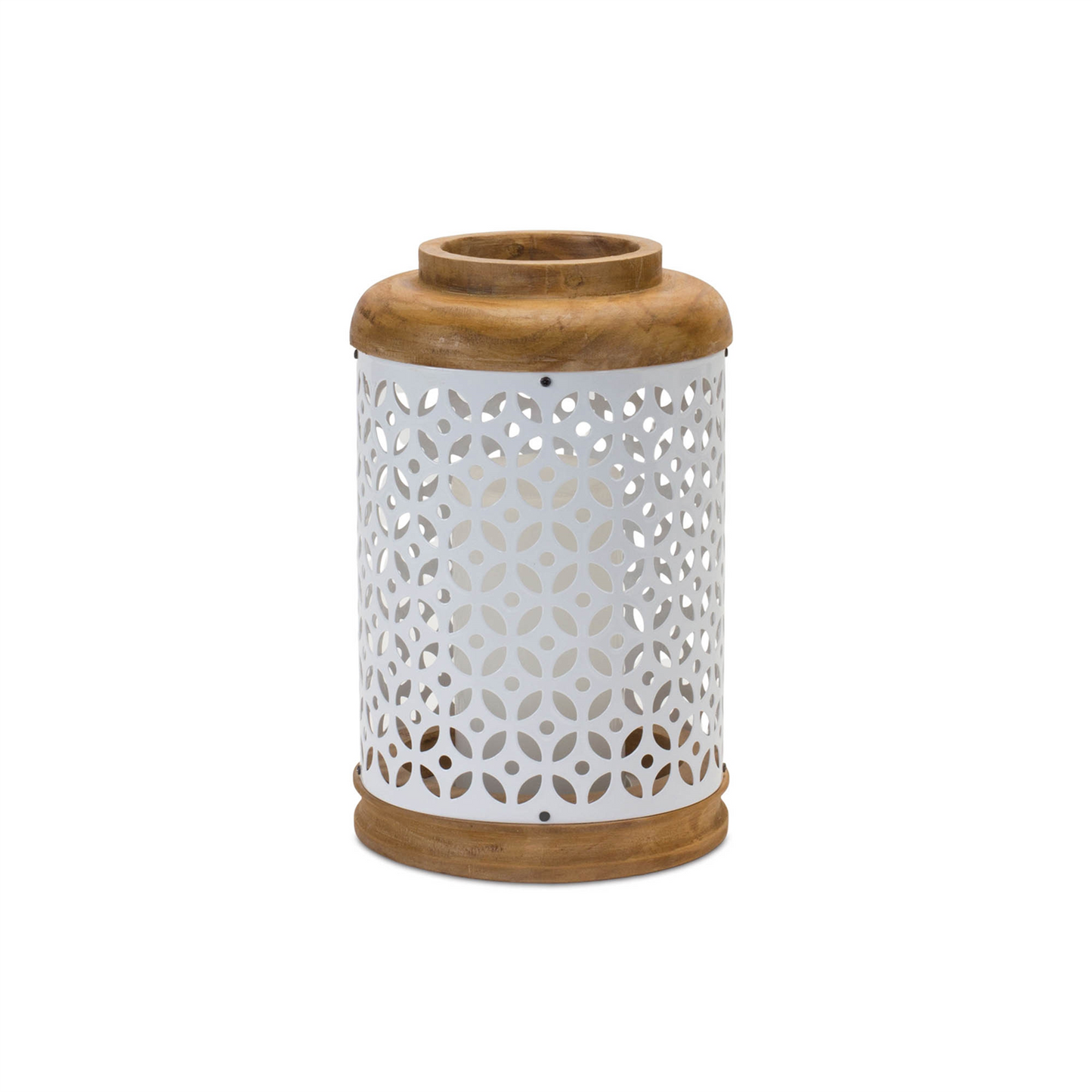 Geometric Punched Metal Lantern (Set of 2)