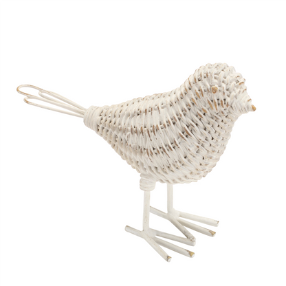 Wicker Design Bird Figurine (Set of 4)