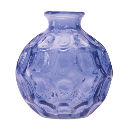 Blue Bubble Glass Bud Vase (Set of 2)
