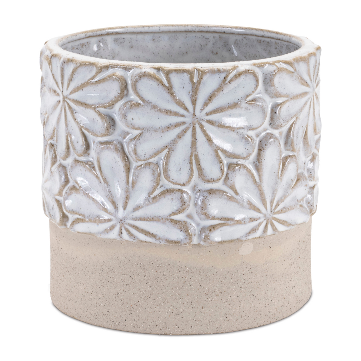 Ceramic Floral Planter (Set of 2)