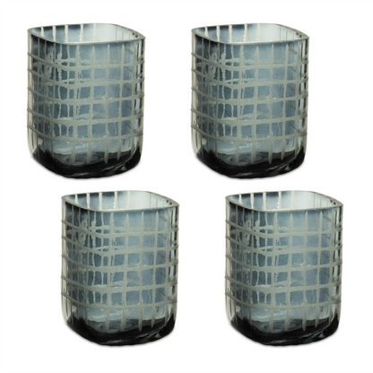 Candle Holder (Set of 4) 4”H Glass