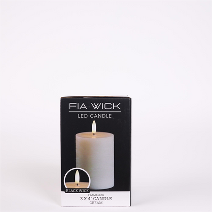 FIA Wick Ivory Pillar Candle (Set of 2)