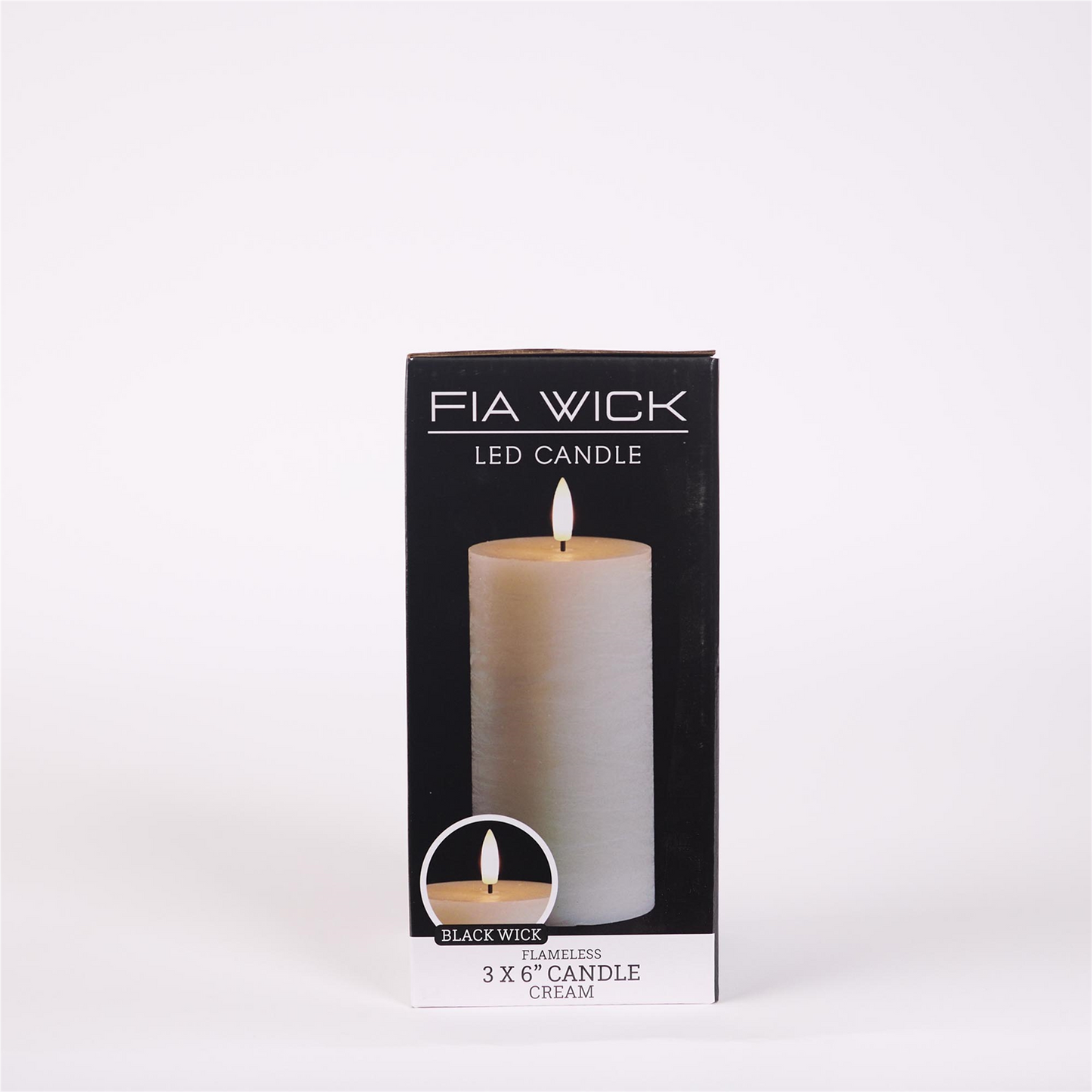 FIA Wick Ivory Pillar Candle (Set of 2)