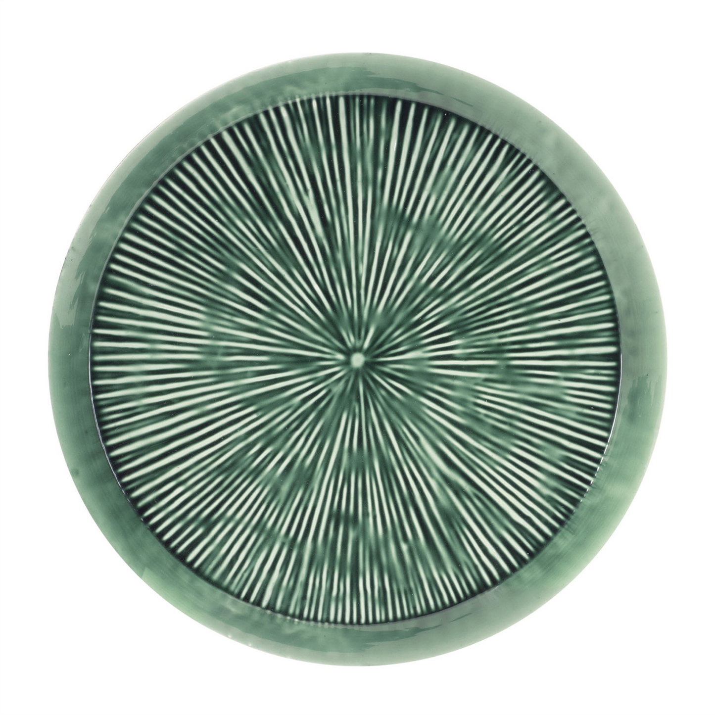 Round Etched Metal Tray 13.5"D