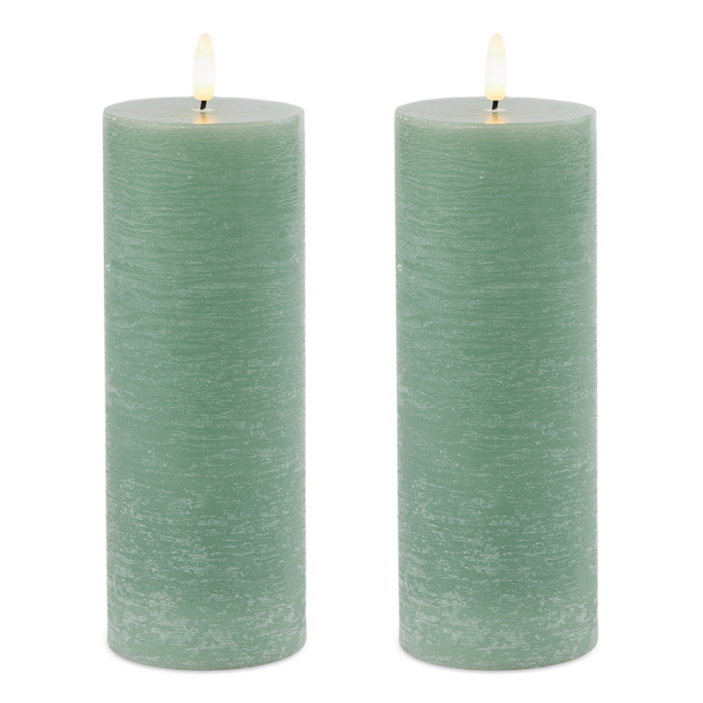 FIA Wick Green Pillar Candle (Set of 2)