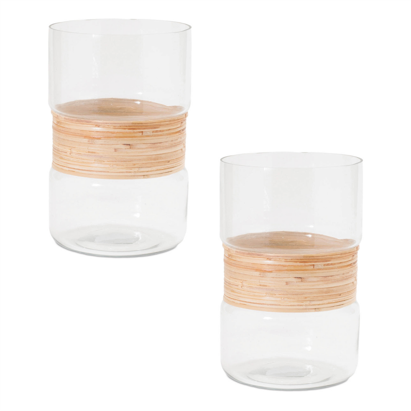 Candle Holder (Set of 2) 5"D x 8"H Glass