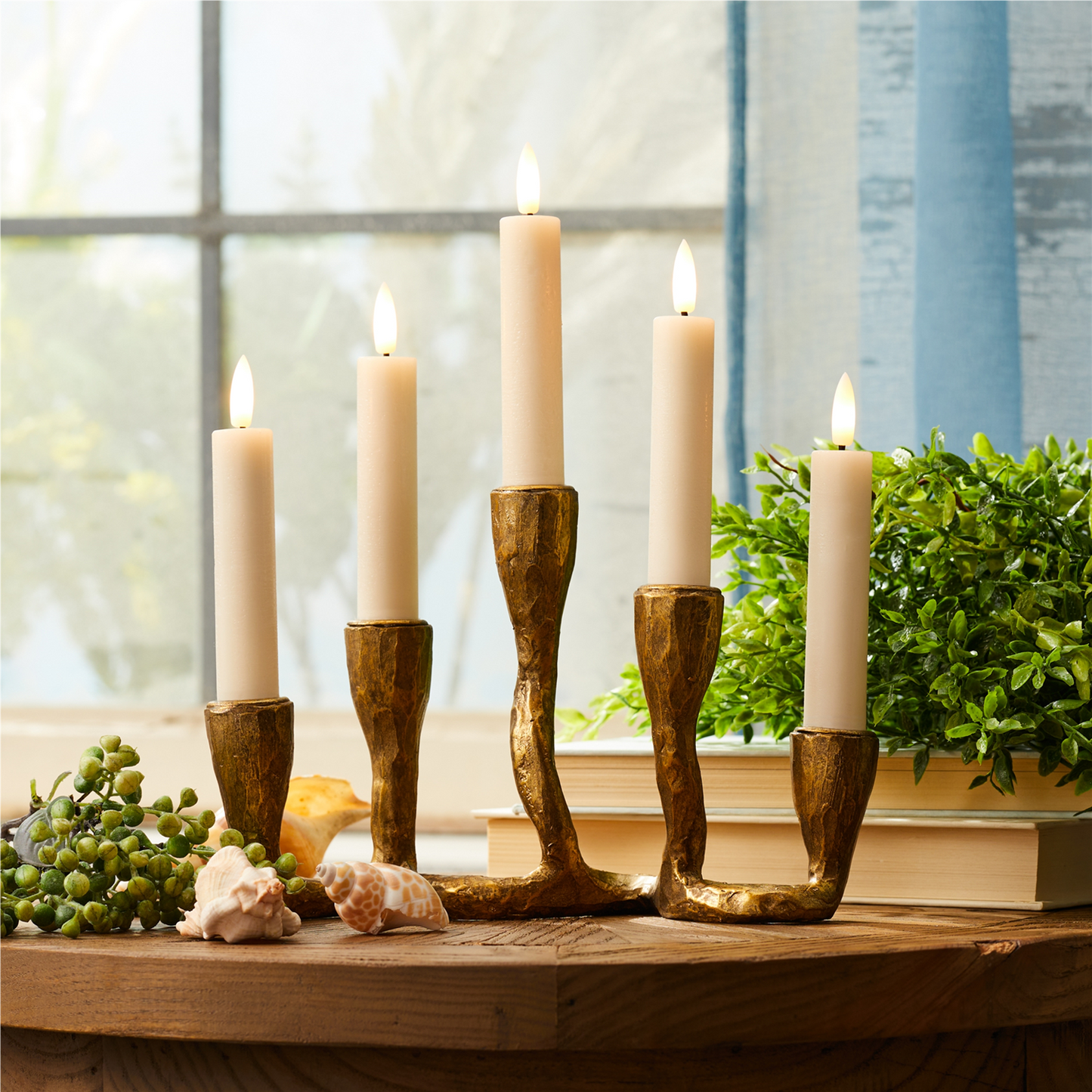 Taper Candle Holder (Set of 4) 9"L x 6"H Resin