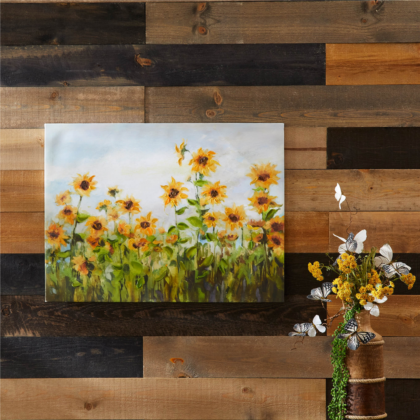 Sunflower Field Canvas Wall Art 32"L