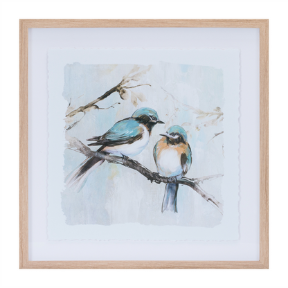 Framed Bird Couple Wall Print (Set of 2)
