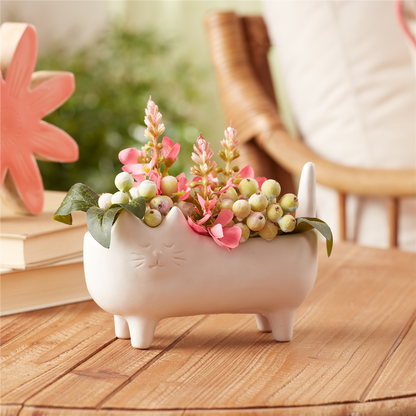 Ceramic Cat Planter (Set of 2)