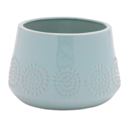 Ceramic Starburst Pattern Planter (Set of 2)