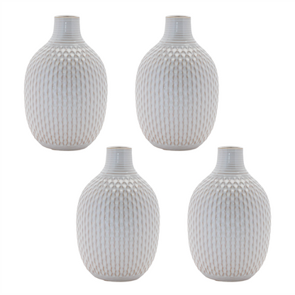 Vase (Set of 4) 9”H Ceramic