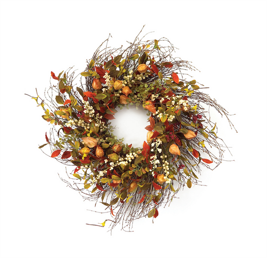 Cape Gooseberry Wreath 20"D
