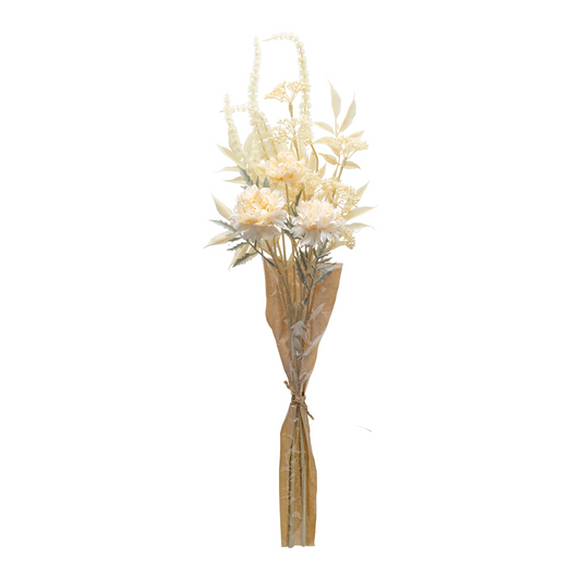 Bleached Zinnia Bouquet (Set of 2)