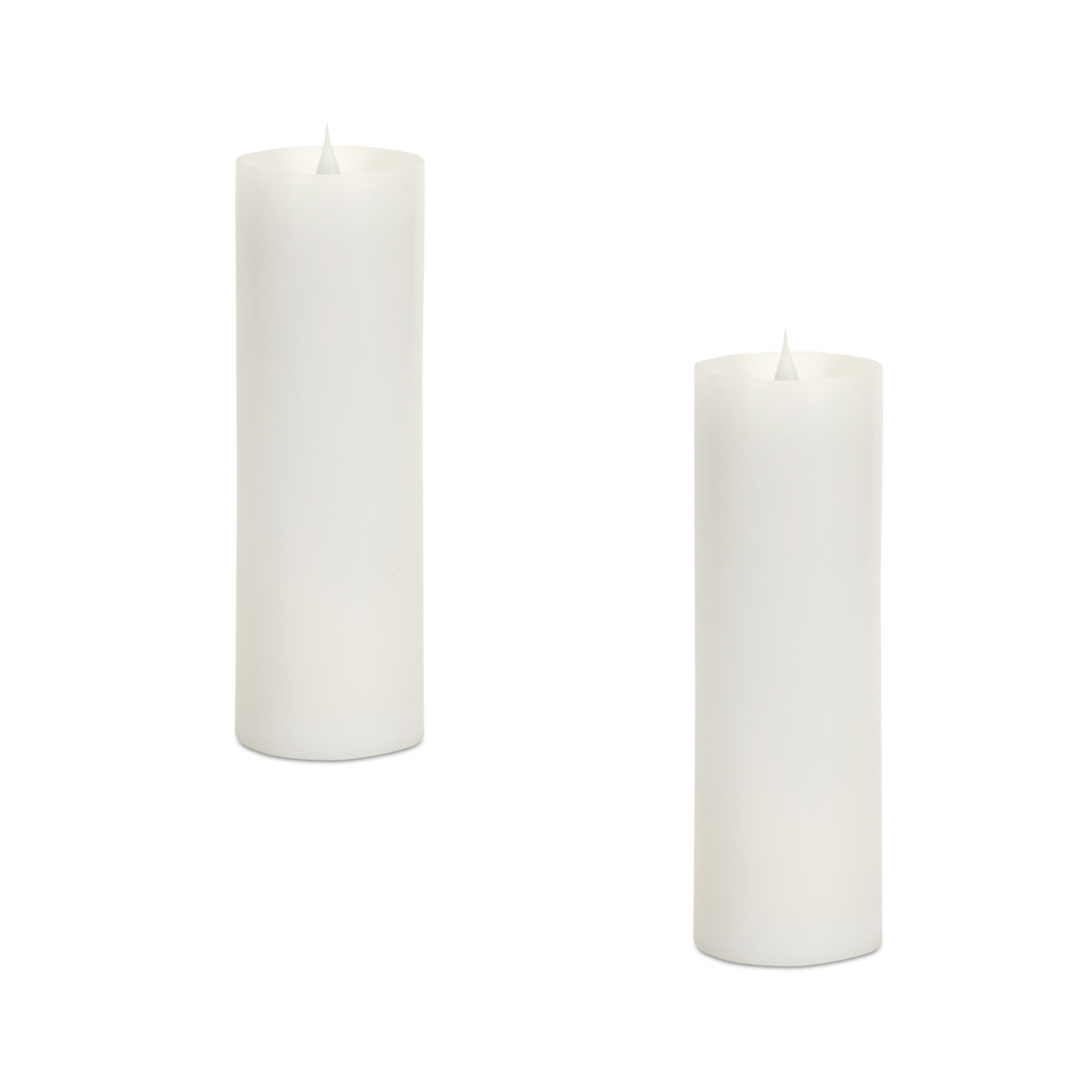 Simplux LED Pillar Candle w/Moving Flame (Set of 2)  3"D x 9"H W/RMT