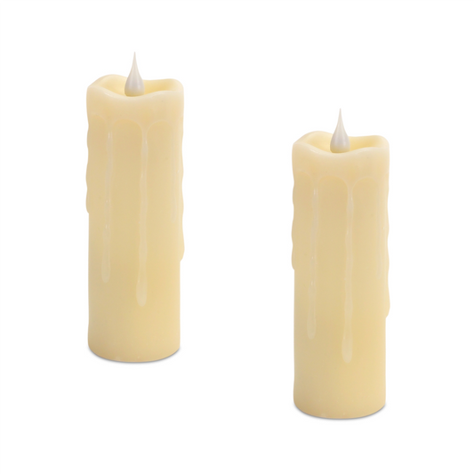 Simplux Votive w/Moving Flame (Set of 2) 2"Dx6"H W/RMT
