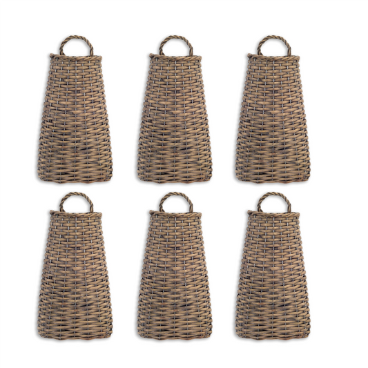 Wall Basket (Set of 6) 14"H Willow