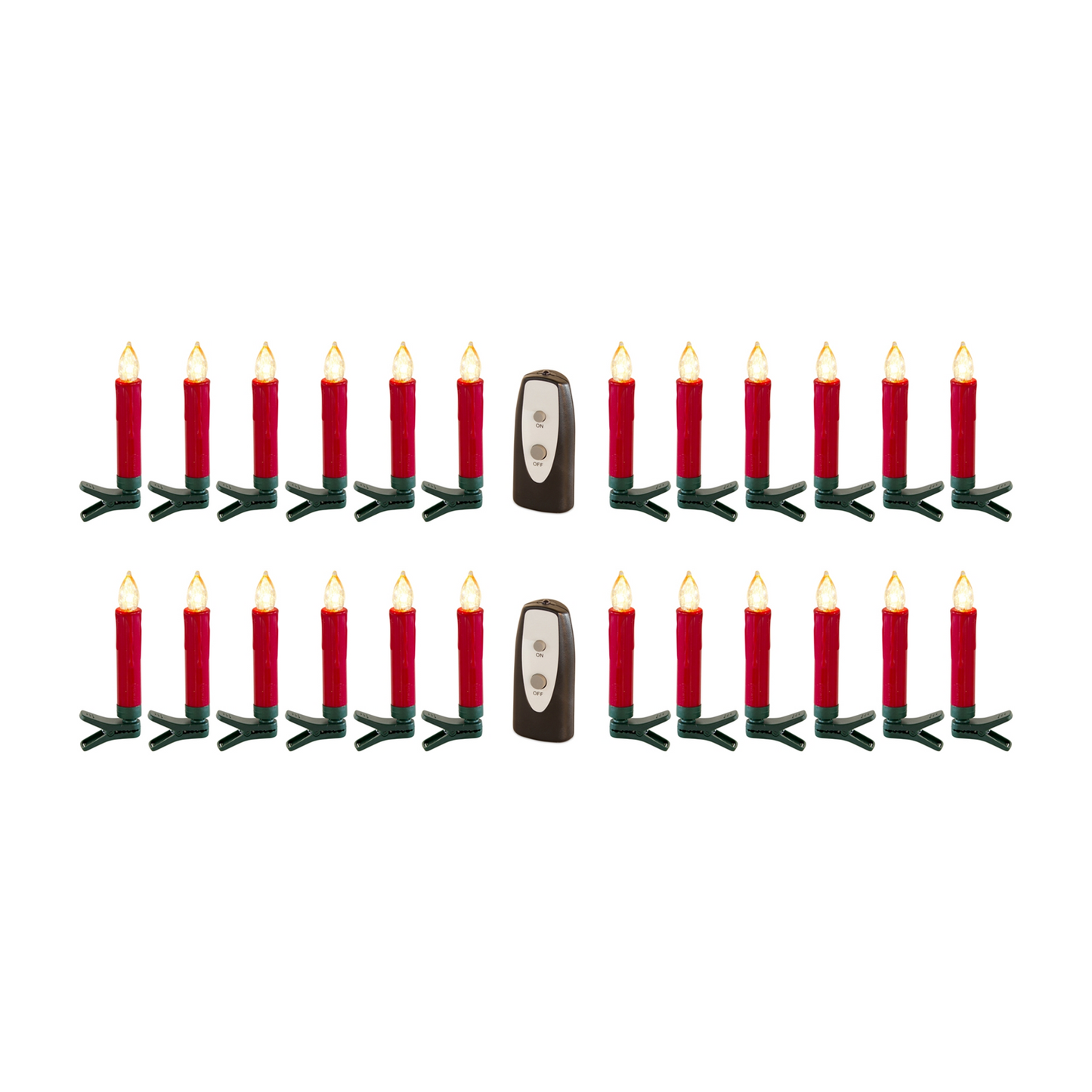 LED Clip On Taper Candle (Set of 24) 4.5"H Plastic W/RMT