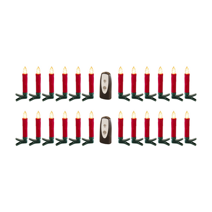 LED Clip On Taper Candle (Set of 24) 4.5"H Plastic W/RMT