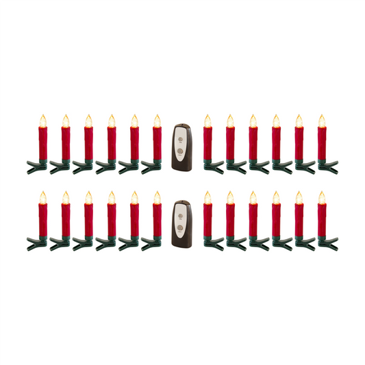 LED Clip On Taper Candle (Set of 24) 4.5"H Plastic W/RMT