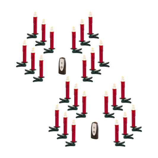 LED Clip On Taper Candle (Set of 24) 6.5"H Plastic W/RMT