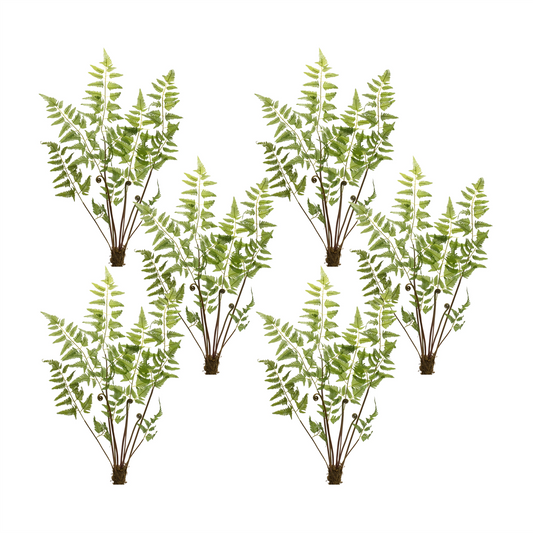 Varigated Fern Bundle with Sprout Accents (Set of 6)