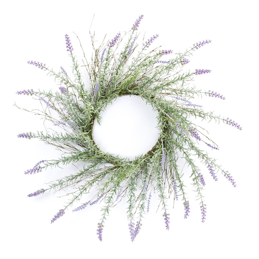 Lavender Wreath 28”D Plastic