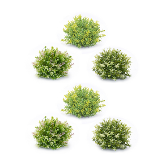 Varigated Mini Leaf Half Orb (Set of 6)