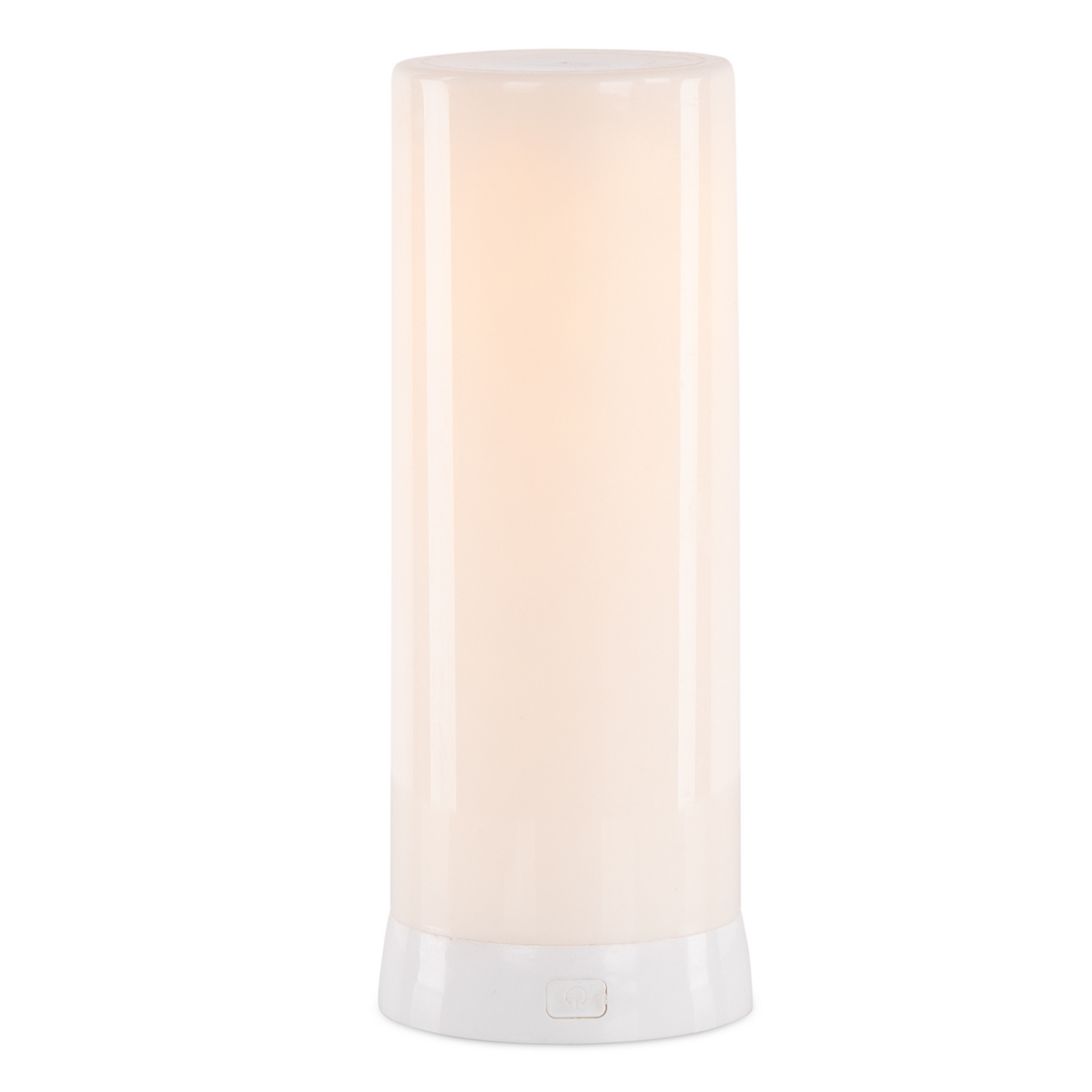 FIA Flame 4"D x 7.5"H Plastic WHITE 6 Hr Timer w/Remote USB Charging Cable Included