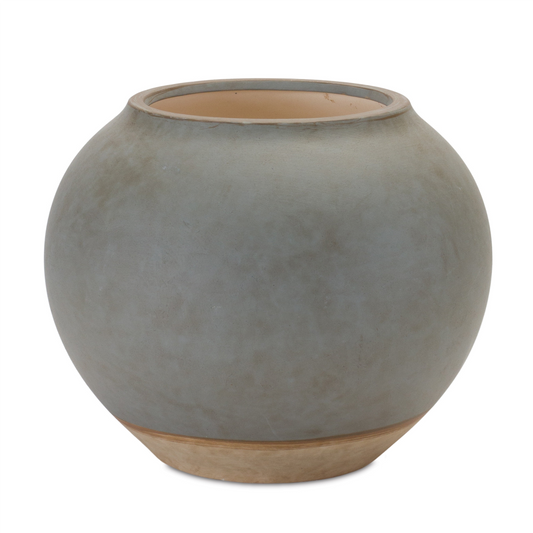 Two Tone Ceramic Vase 8.5"D