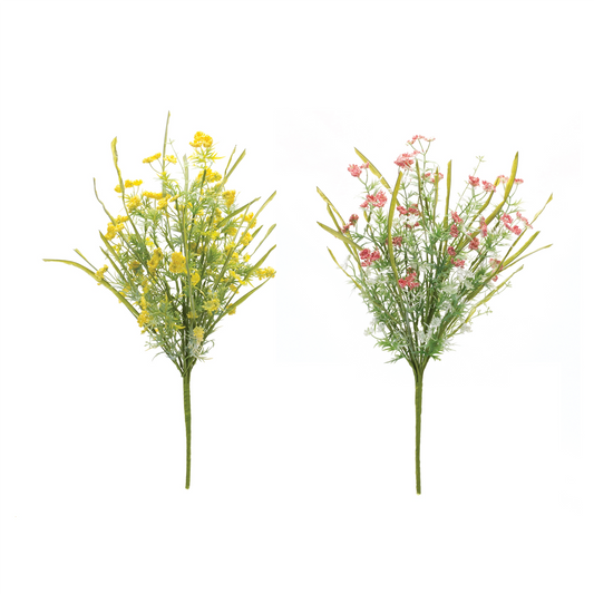 Yarrow Bush (Set of 2) 21”H Plastic