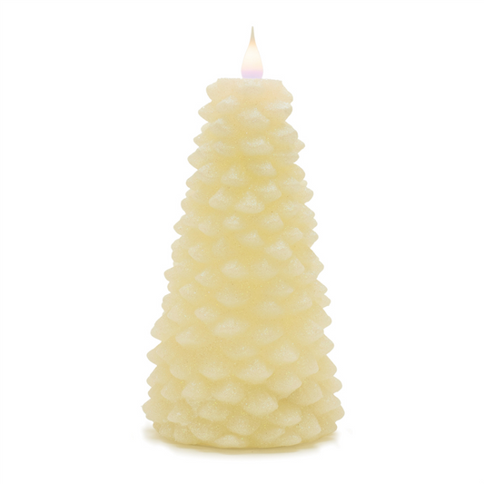 Tree Candle 8”H Wax 2 AA Batteries, Not Included