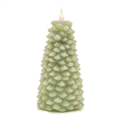 Tree Candle 8”H Wax 2 AA Batteries, Not Included